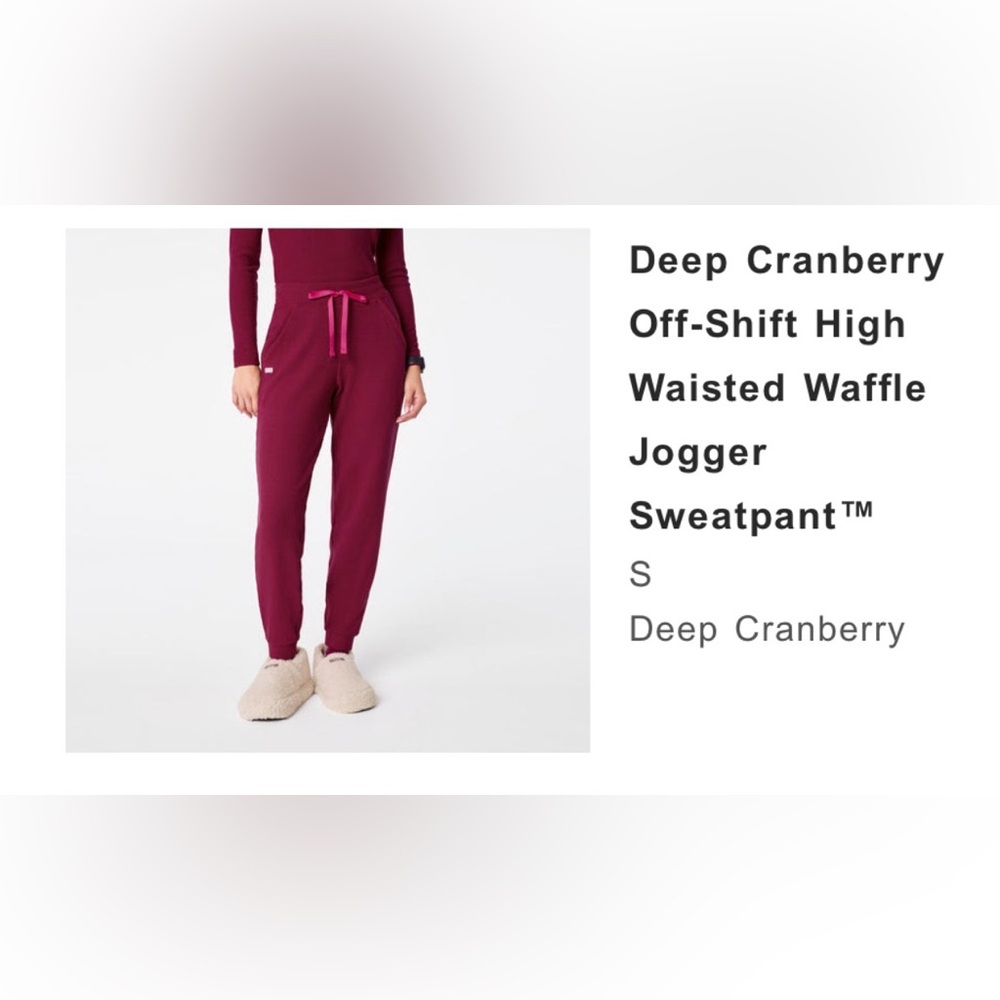 FIGS High Waisted Waffle Jogger Pants
